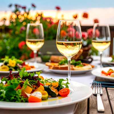 Vinsmagning med 3-retters middag på Havblink vingård